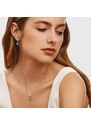 Ohrringe mit Diamant und Schweizer Topas aus Weißgold KLENOTA K0724082