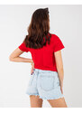Mega-x Rotes Pailletten-T-Shirt für Damen - Kleidung - rot