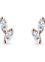 Ohrringe aus 14 kt Roségold mit Diamant im Marquise-Schliff KLENOTA K0841014