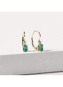 Ohrringe aus Gelbgold mit Smaragden und Diamanten KLENOTA K0490013