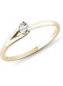 Asymmetrischer Goldring mit Diamant im Brillantschliff KLENOTA K0389013