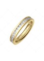 BALCANO - Grazia / Edelstahl Ring mit Zirkonia Edelsteinen in 18K Gold beschichtet