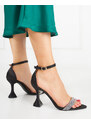 DAY-VINE Schwarze Damensandale mit hohem Absatz und dekorativem Zirkonia Manestri - Footwear - schwarz
