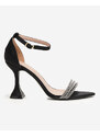 DAY-VINE Schwarze Damensandale mit hohem Absatz und dekorativem Zirkonia Manestri - Footwear - schwarz