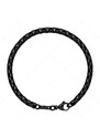 BALCANO - Round Venetian / Edelstahl Venezianer Runde Ketten-Armband mit schwarzer PVD-Beschichtung - 5 mm