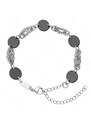 BALCANO - Charlie / Edelstahl 4 reihiges Anker Armband, schwarz PVD beschichtete runde Ornamente