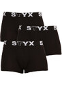 3PACK Herren Klassische Boxershorts Styx sportlicher Gummizug schwarz (G9606060) L