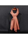 Pranita 100% Kaschmir-Schal groß braun mit Rosa-Stich