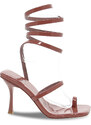Sandalen mit Absatz Jeffrey Campbell SERPENTE ALLA CAVIGLIA aus Malen Pink