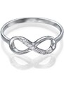 Personalisiertekette.De Sterling Silber Zirkonia Infinity Ring