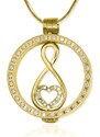 Personalisiertekette.De Personalisierte Gold Diamonte Halskette mit 18 Karat Gold überzogen Unendlichkeit