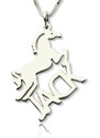 Personalisiertekette.De Personalisierte Pferdenamenskette für Kinder Silber