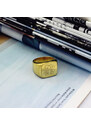 Personalisiertekette.De 18ct Gold überzogene Art und Weise Monogramm Initialen Ring