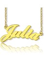 Personalisiertekette.De Solid Gold 18ct Julia Art Name Halskette