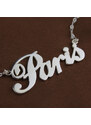Personalisiertekette.De Paris Hilton Art Name Halskette 18ct Massiv weißes Gold überzogen