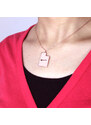 Personalisiertekette.De Benutzerdefinierte Utah State geformte Halskette mit Herz Namen Rose Gold
