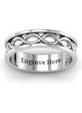 Personalisiertekette.De Sterling Silber Diadem Infinity Ring der Frauen