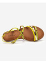 Sweet shoes Gelbe Damensandale a'la Schlangenhaut Elione - Footwear - gelb