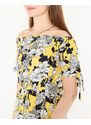 marka niezdefiniowana Gelbes kurzes Blumenkleid für Damen - Kleidung - gelb