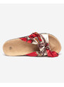marka niezdefiniowana Rote Damen-Slipper mit modischem Obermaterial aus Stoff Laneso - Schuhe - rot