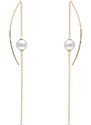Moderne Perlenohrringe aus Gelbgold KLENOTA E6022003