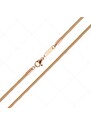 BALCANO - Cordino / Hellbraunes Leder Halskette mit 18K rosévergoldetem Edelstahl Hummerkrallenverschluss - 2 mm
