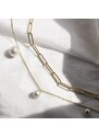 Halskette aus 14kt Gelbgold mit Perlen KLENOTA N6026003