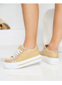 Forever Sportliche Damen-Sneaker in Khaki Smaqo- Footwear - Hellbraun || beige
