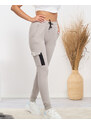 marka niezdefiniowana Damen-Jogginghose aus grauer Baumwolle - Kleidung - Hellgrau || pigeon gray