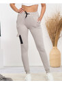 marka niezdefiniowana Damen-Jogginghose aus grauer Baumwolle - Kleidung - Hellgrau || pigeon gray