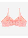 Lunna lingerie Hellrosa, einfarbiger glatter Damen-BH mit Spitze - Unterwäsche - pink