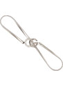 marka niezdefiniowana Silberner elastischer Damengürtel mit einem Clip mit Buchstaben - Accessoires - silber