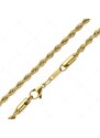 BALCANO - Rope / Edelstahl Seilkette mit 18K Gold Beschichtung - 4 mm
