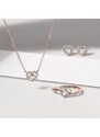 Diamantohrringe mit Herz aus Roségold KLENOTA E0856204