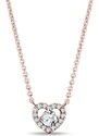 Diamant Herz Halskette aus Roségold KLENOTA N0856204