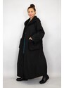 déjà vu Crazy Mantel in Tulpenform aus Neopren in schwarz Einheitsgröße - dejavu Fashion