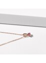 Halskette mit rosa Turmalin in Roségold KLENOTA N0066774