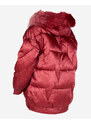 Z DESIGN Maroon Damen-Winterjacke mit synthetischer Daunenfüllung - Kleidung - Burgund || rot