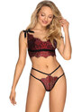 Frauenset Obsessive rot (Redessia top & thong) S