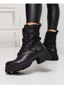 Seastar Schwarze Arbeitsstiefel für Damen mit Deffpi-Aufdruck - Schuhe