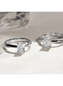 Verlobungsring mit ovalem Diamanten in Weißgold KLENOTA K0869012