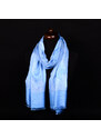 Pranita Schal aus Viskose und Seide mit Ornamenten Drolkar hellblau mit Weiß