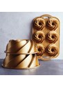 Nordic Ware Mini-Backblech mit 6 Heritage-Formen, 4 Tassen Gold, 88077