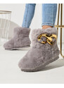 Seastar Graue Damen-Schneestiefel mit Fell Sattopa- Footwear - Hellgrau || pigeon gray