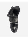 Poti Pati Schwarze Damen Baggerstiefel mit Ketten und Prägung Serolla- Footwear