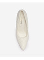 TULIPANO Weiße Damen-Stiletto-Pumps mit Prägung Torosa- Footwear - weiß