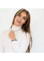 BALCANO - Cordino / Blaues Leder Halskette mit 18K rosévergoldetem Edelstahl Hummerkrallenverschluss - 2 mm