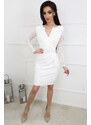 Glara Formal dress with lace sleeves
