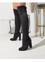 fashion Schwarzer Overknee-Stiefel für Damen Zetot- Footwear