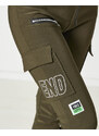 QUEENE Damen-Kampfhose mit Aufschrift in dunkelgrün- Kleidung - Dunkelgrüne || ziel